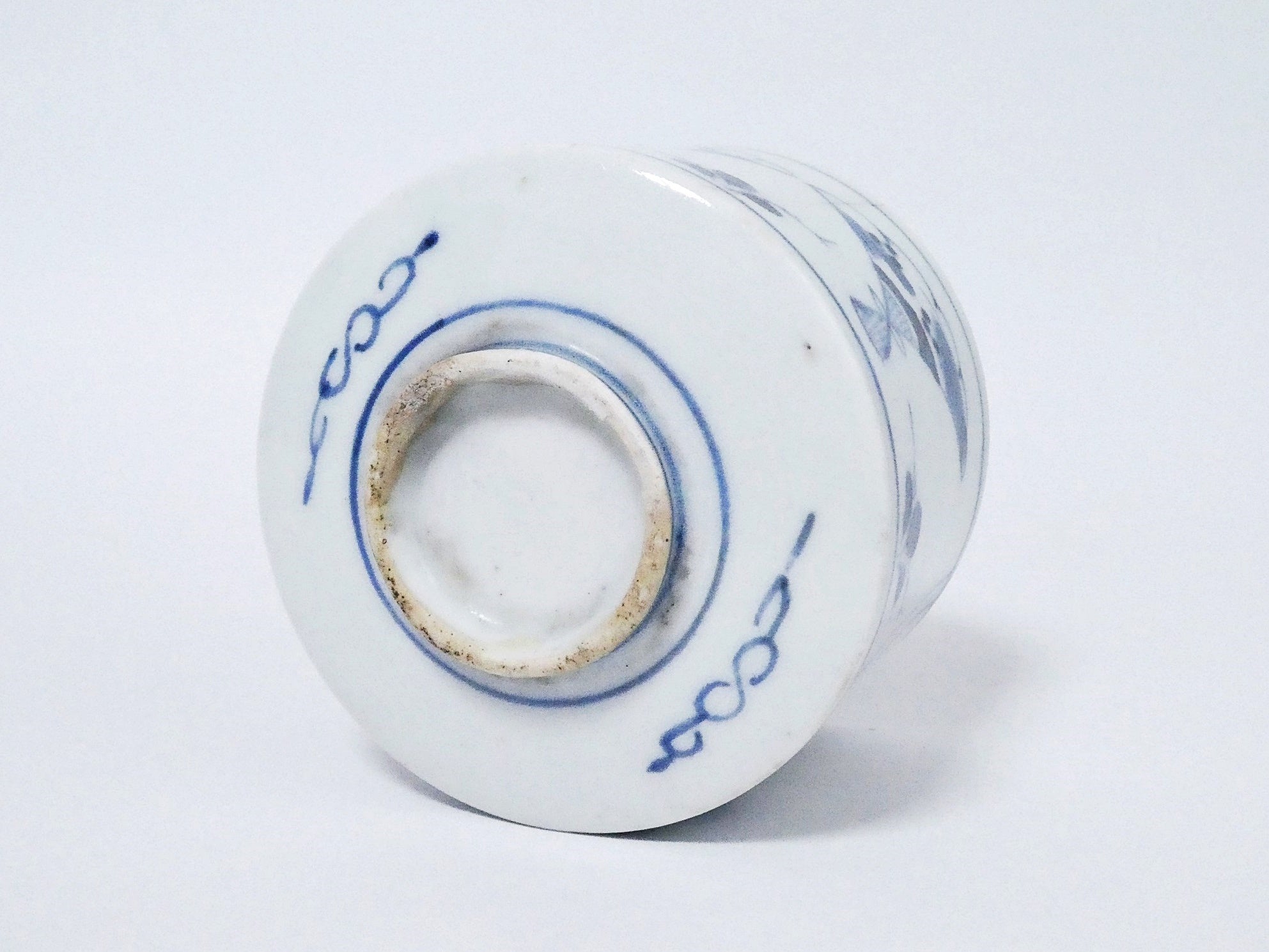 古伊万里 扇子に花の図 半筒そば猪口 蕎麦猪口 – n3curio