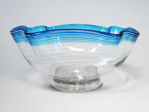 Blue edge ring wire corner cutting glass pot glass