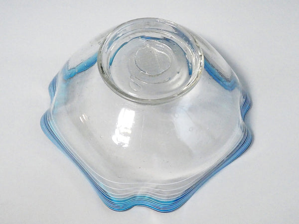 Blue edge ring wire corner cutting glass pot glass