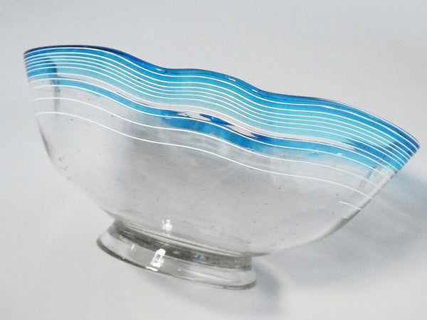 Blue edge ring wire corner cutting glass pot glass