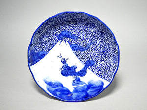Sealed plate Fuji to Shoryu cloud Fine dust arabesque flower