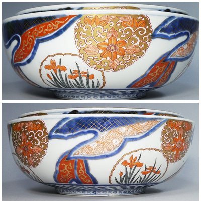 色絵鷺の図鉢 色絵鷺の図鉢